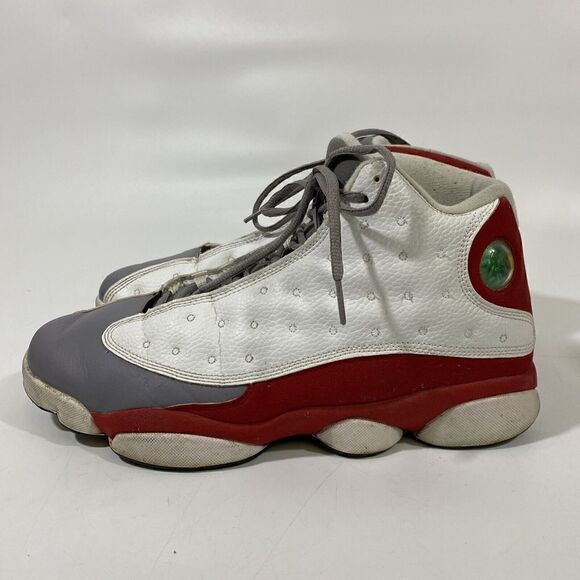 Mens Nike Air Jordan 13 XIII Retro Sneakers Red Grey Toe 414581-115 Size 10 - Picture 7 of 12